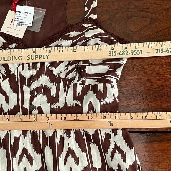 Fire Los Angeles Brown and White Halter Dress size M   New With Tags - Picture 9 of 12